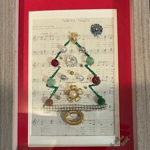 Festive Christmas Tree Art on Sheet Music